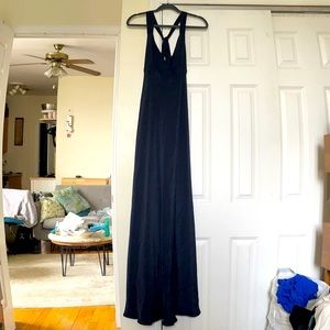 J. Crew Navy Blue Silk Evening Gown with Train Size 8